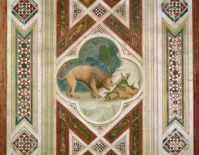 Lion with his Cubs by Giotto di Bondone